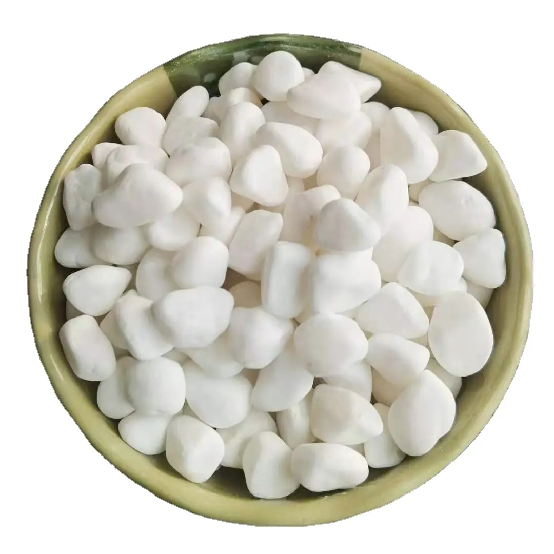 Wholesale Natural Stone Polished White Howlite Gravel Chips Crystal Tumbled Stone