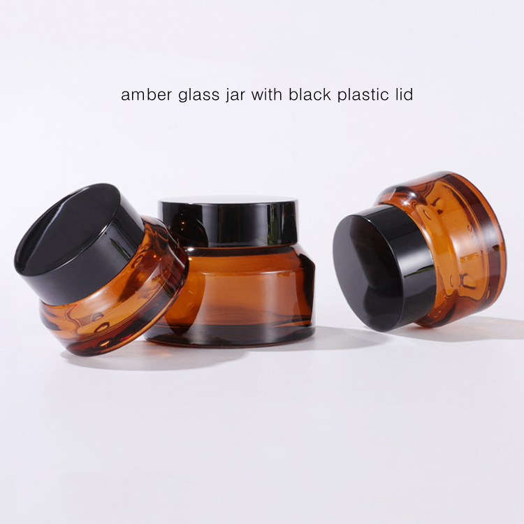 Bocal en verre ambré