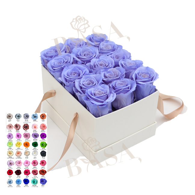 15 roses in square box