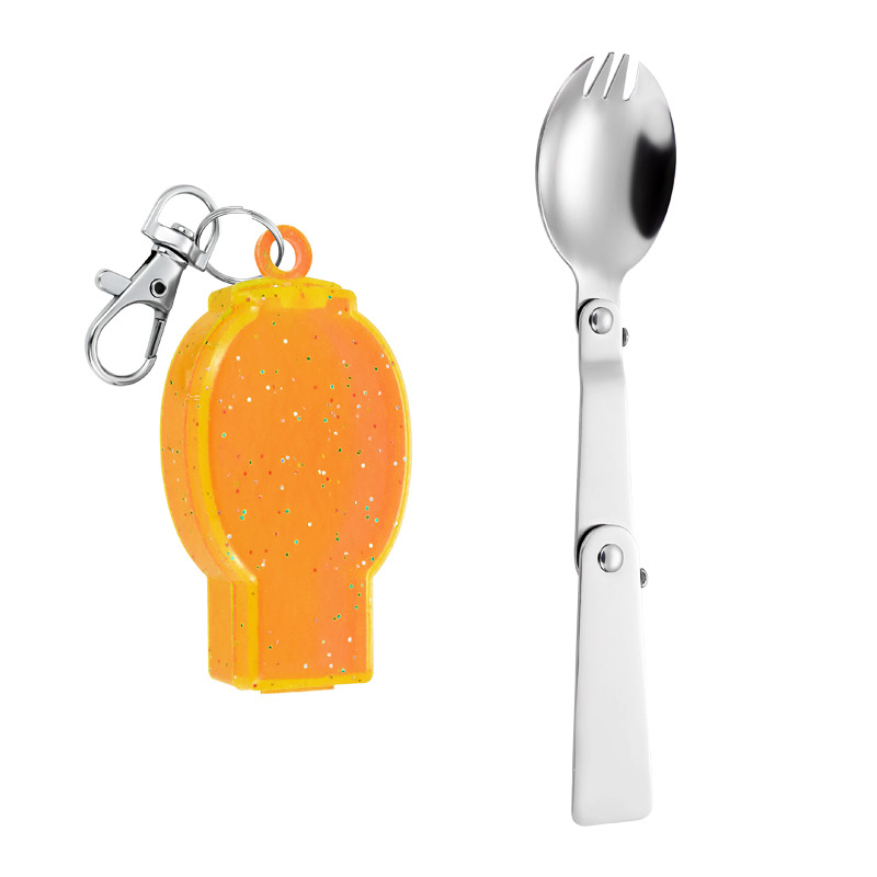 Cuillère à salade double pliée + boîte orange