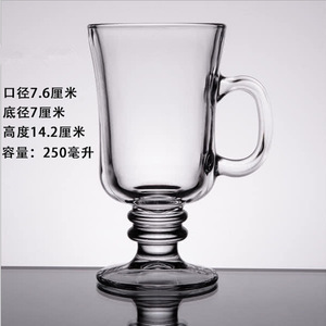ハンドル付きクリエイティブアイリッシュコーヒーカップタンブラーコールドドリンクジュースデザートカップアイスクリームタンブラー