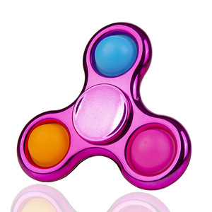 カラフルな電気メッキフィンガースピナー玩具ユニセックスバブルフィジェット5〜7年プラスチック素材 - Product Image 3