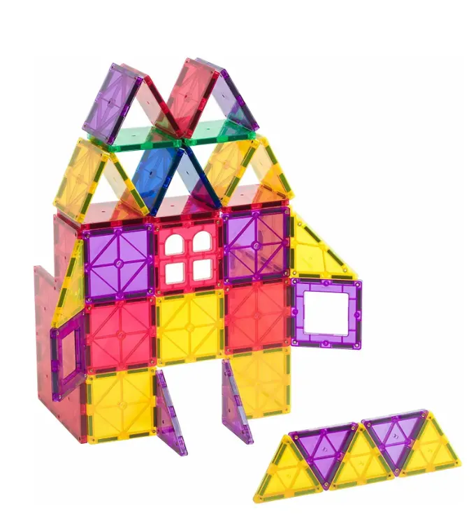 Wholesale Multi Color Magnetic Building Tiles Games 3d Educational Blocks Magnet Blocks Set for Kids