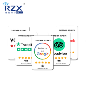 Plastica RFID personalizzato Social media condivisione NFC NTAG 213 codifica URL Printing QR codice Google revisione biglietto da visita digitale - Product Image 6