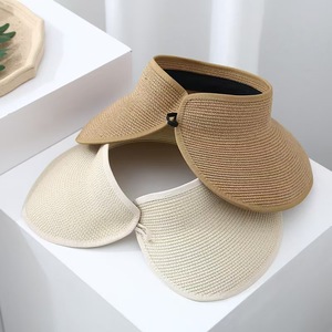 Sun Visor mũ cho phụ nữ rộng vành rơm cuộn lên đuôi ngựa mùa hè bãi biển hat UV UPF 50 Packable có thể gập lại du lịch - Product Image 3