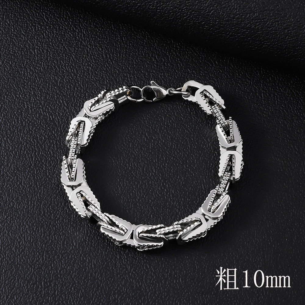 10mm motorcycle bracelet - 21cm