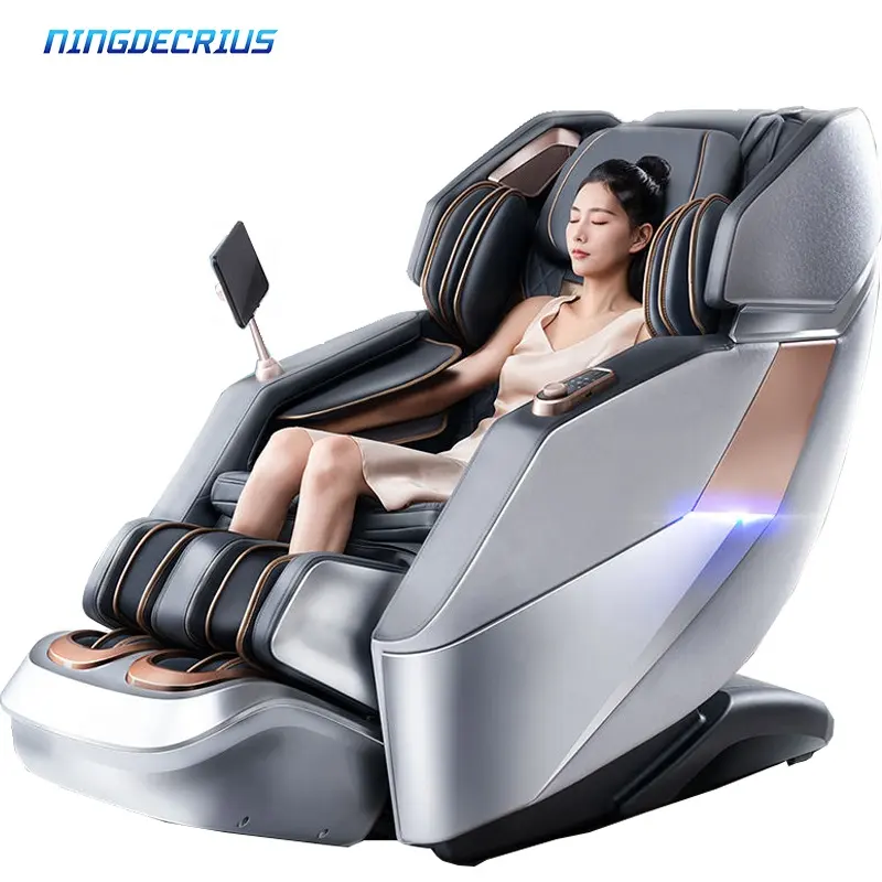 NINGDECRIUS 2023 vendita calda sedia da massaggio per tutto il corpo Luxury 4D Zero Gravity Shiatsu riscaldamento elettrico SL Track poltrona da massaggio