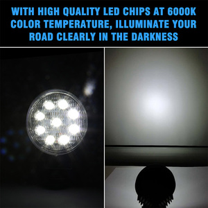 9 <strong>Led</strong> 12v 24v 12 24 Volt 27W <strong>LED</strong> Light Round Tractor Off Road IP68 <strong>LED</strong> Work Light - Product Image 6