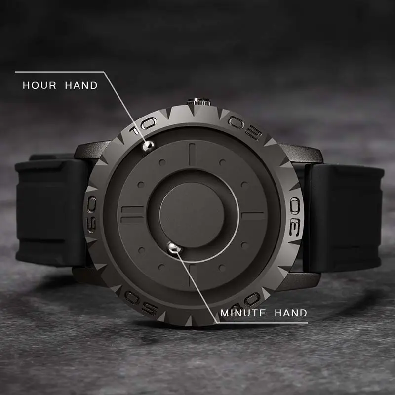 Nieuwe Collectie Horloges Heren Magnetisch Horloge Kogellager Quartz Horloge Voor Mannen Met Rvs Armband Orologio Uomo