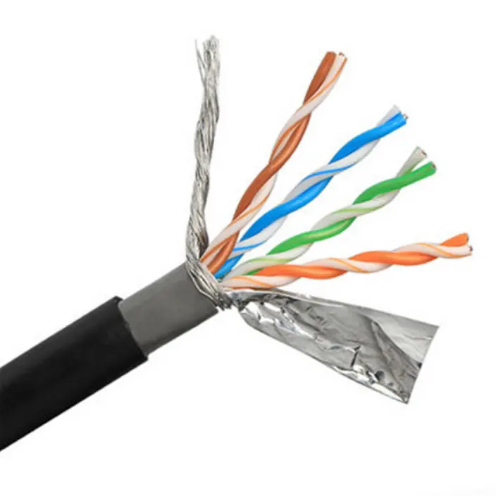 KICO-Cable Lan de red OEM Cat5e SFTP Cat5e, 4 pares de CCA de PVC, sistema de telecomunicaciones/cableado, caja de cartón