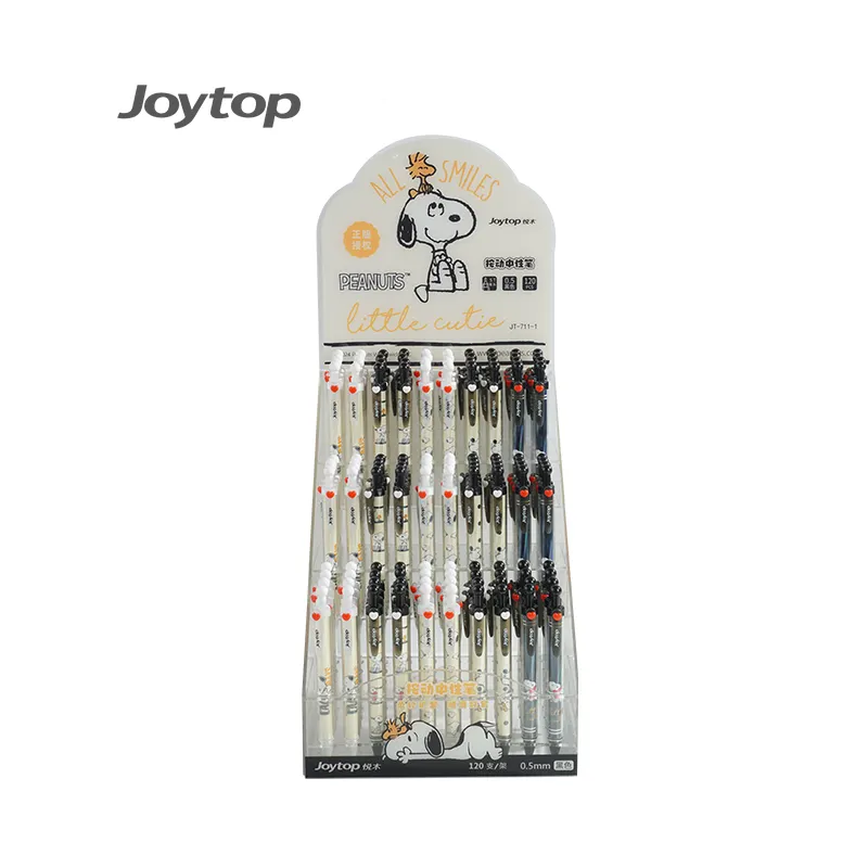 Joytop 711-1 venta al por mayor feliz campistas lindo animal imagen IP personaje kawaii escuela estudiante gel pluma