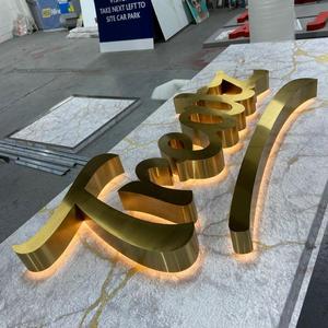 Laser cut Business Sign tiếp nhận logo cho home Brushed kim loại phòng khám dấu hiệu gương acrylic sảnh Đăng tường trang trí nội thất - Product Image 3