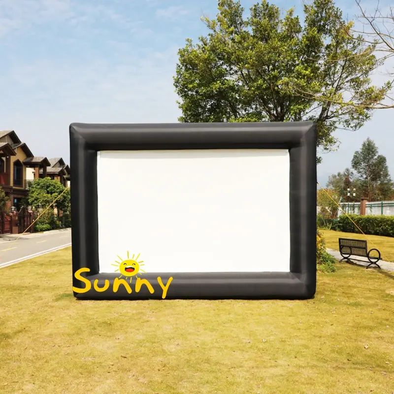 Écran de cinéma gonflable portatif fait sur commande équipement de cinéma extérieur écran gonflable de projecteur de film