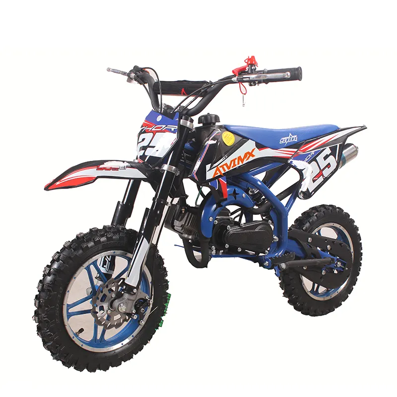 Benzin 49CC çocuk motosikleti arazi motosikleti 2 zamanlı hava soğutmalı kir bisiklet motosiklet (MDB4902)