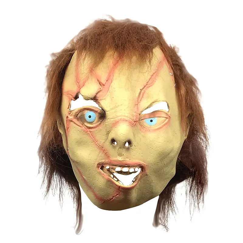 Mascarilla de látex con cara de Horror para niños, máscara de terror, casco de muñeca asesino del diablo, disfraz de juego para niños, máscaras de fantasma Chucky