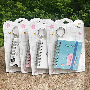 Smart Rilievi di Appunto Grafico A Spirale Mini Notebook Con Pagine a Colori Con Portachiavi - Product Image 3