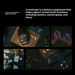 <strong>Alpha</strong> Brain Capsules Daily Cognitive Support Booster, Energy Supplement Memory Private Label - Product Image 6