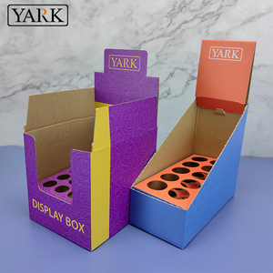 Cajas de exhibición de mostrador de cartón corrugado impresas personalizadas para Barra de energía y barra de chocolate Lámina de oro y manejo de grabado - Product Image 6