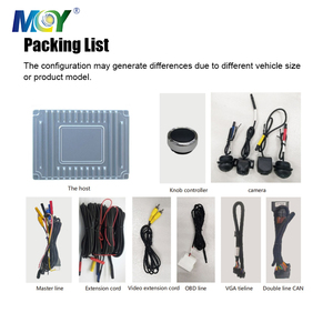 720P通用2D 3D 360度环绕圆形后视汽车倒车4摄像头停车传感器 - Product Image 4