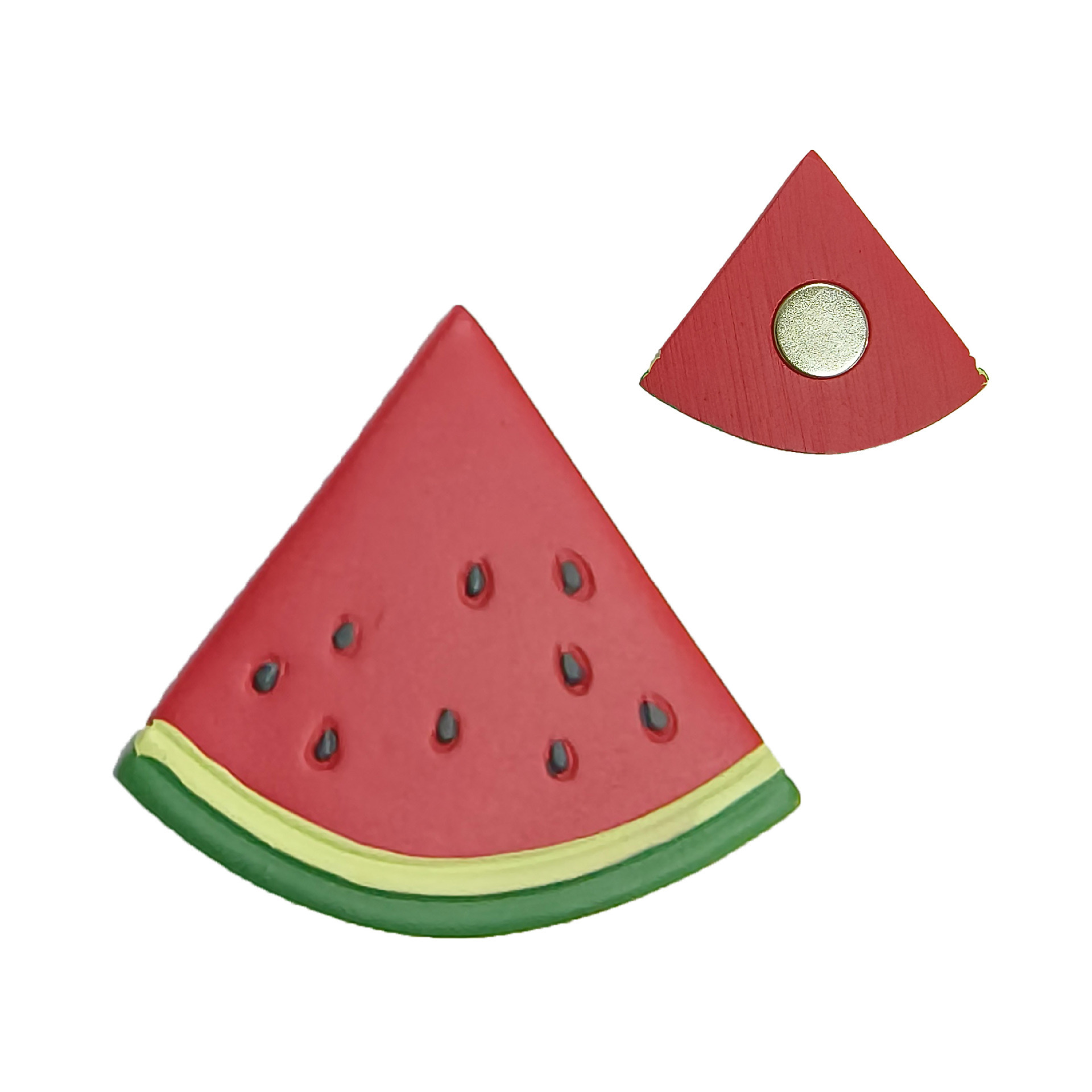 Watermelon chips on refrigerator stickers