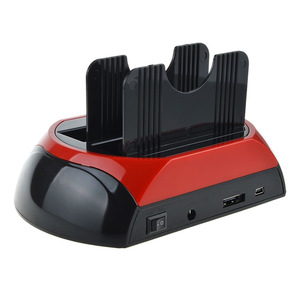 Çift yuvaları USB 2.0 seri ATA IDE HDD Docking istasyonu ile kart okuyucu - Product Image 5