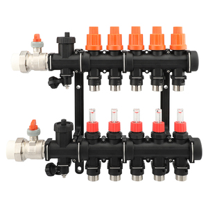 Válvula de parada de función manual y medidor de flujo para controlador de temperatura del colector de calefacción de suelo de agua para aplicación de habitación o Hotel - Product Image 3