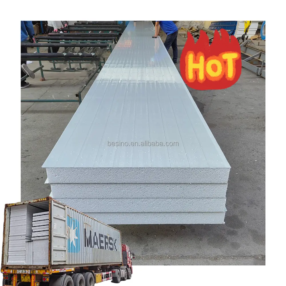 Fireproof Insulated Wall Roof Polystyrene Eps Sandwich Panel Cheap Selling Light Weight Insulation Eps Sandwich Panels