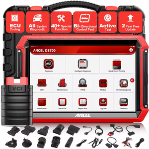 ANCEL DS700 OBD2 Diagnose tool Schlüssel programmier werkzeug 40 Service zurücksetzen Bidirektion aler Test ECU Codierung scanner PK THINK TOOL PAD10