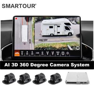 Smartour AI AHD 1080p 4k HD 3.5D 360 תואר רכב Surround מבט ציפור <span class=keywords><strong>AVM</strong></span> מצלמה מערכת עבור משאית/בית ספר אוטובוס/Camper הפוך מצלמה