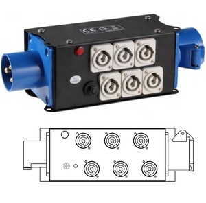 Power Distribution Equipment 16A 3Pin <strong>Input</strong> Powercon Box for Stage Lighting - Product Image 2