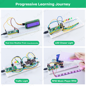 LAFVIN 450 Artikel, 117 Projekte unterstützen das Micro Python C/C-Programm für das Arduino IDE Raspberry Pi Pico W Ultimate Starter Kit