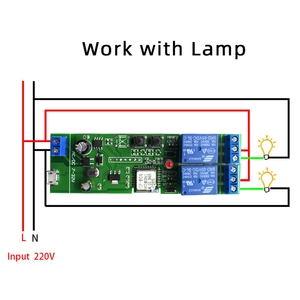 2CH wewelink Smart WiFi interruttore AC DC 7-32V Garage apriporta Controller autobloccante Timer Inching RF ricevitore 433 - Product Image 6