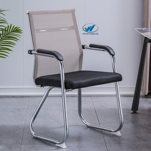 Reposabrazos fijo directo de fábrica, silla de malla de pie galvanizada, silla de ordenador de oficina moderna, sencilla y cómoda, silla de reunión - Product Image 2