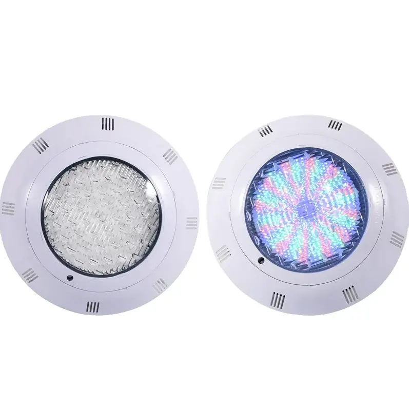 Ac DC 12V ngoài trời AO IP68 không thấm nước trắng ABS nhựa cơ thể SMD 12W 18W 24W RGB Bộ nhớ LED dưới nước hồ bơi ánh sáng