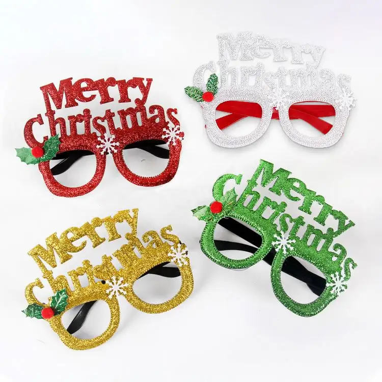 Nouvelles lunettes décoratives de Noël enfants adultes cadeaux de Noël fournitures de vacances fête cadre de lunettes créatives en gros