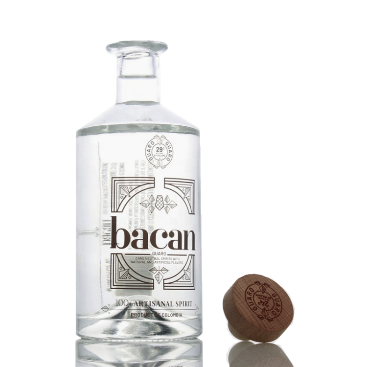 Garrafa de licor branca 50cl 70cl 75cl, garrafa de vidro super clara para venda quente