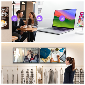 Wifi ANDROID 4K quảng cáo kỹ thuật số biển 49 55 65 75 86 ''lcd Màn hình hiển thị thông minh <span class=keywords><strong>TV</strong></span> tường Board rk3568 CMS Áp phích kỹ thuật số - Product Image 4