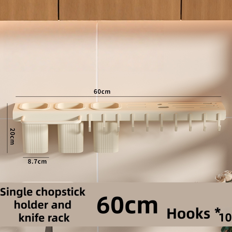 Porte-couteau courbé jaune laiteux-60 cm avec tige