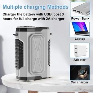 2000mah נטענת נייד מותניים נטענת-על מאוורר אישי לביש עם 5 הגדרות מהירות פנס ללא ידיים מאוורר צוואר