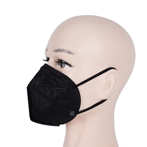 定制标志一次性半脸呼吸器防尘面罩黑色耳环型男女面罩 - Product Image 1