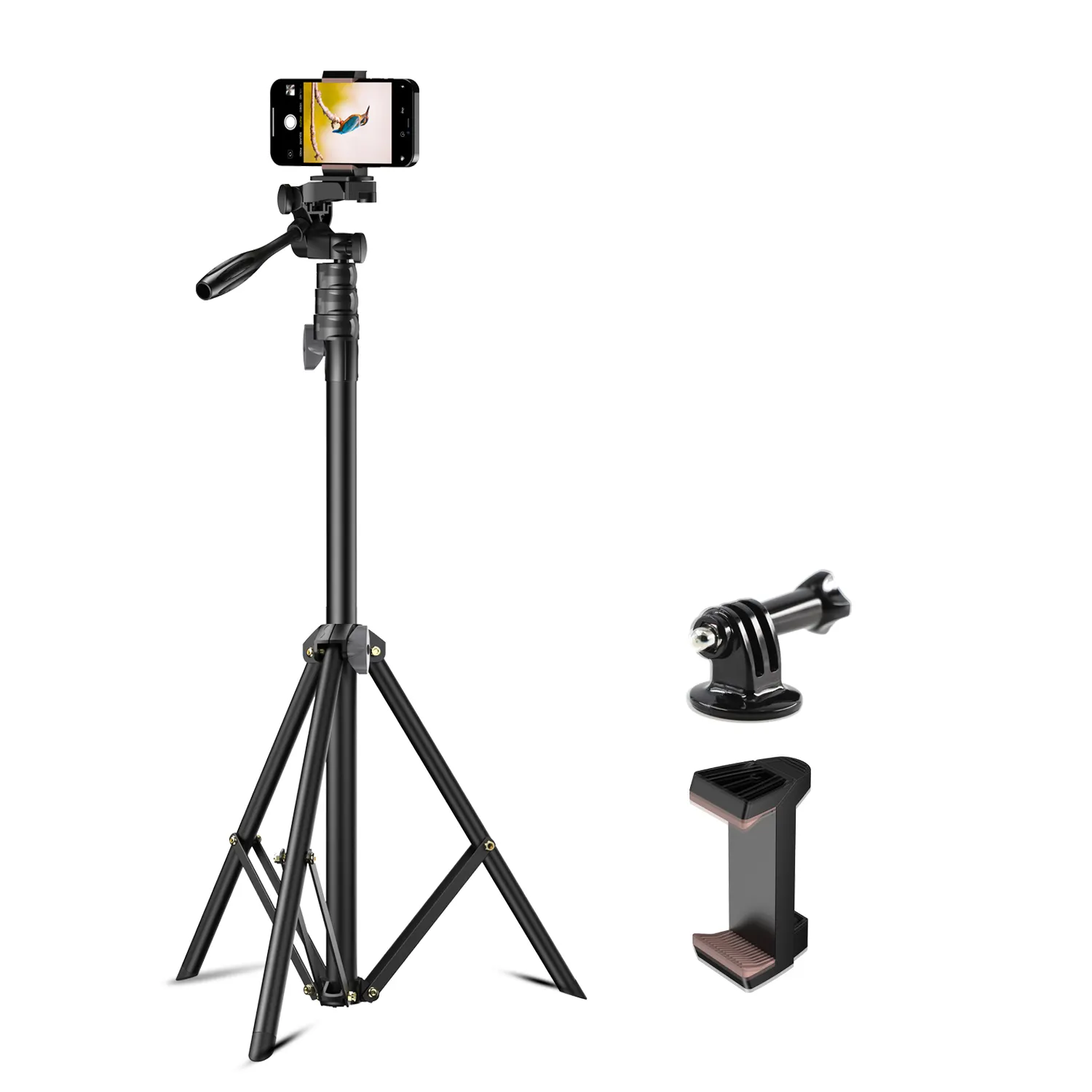 Apexel 70 pouces trépied Portable léger/monopode bâton de Selfie avec sac adaptateur de téléphone adaptateur de caméra de sport