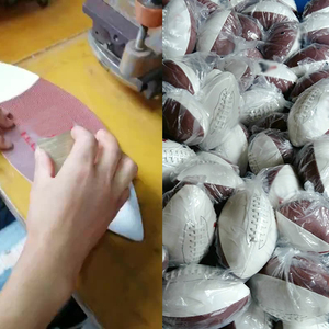 Spor ekipmanları için şişme Rugby modeli top amerikan futbolu topu maç kalite Rugby topu erkekler eğitim kauçuk astar