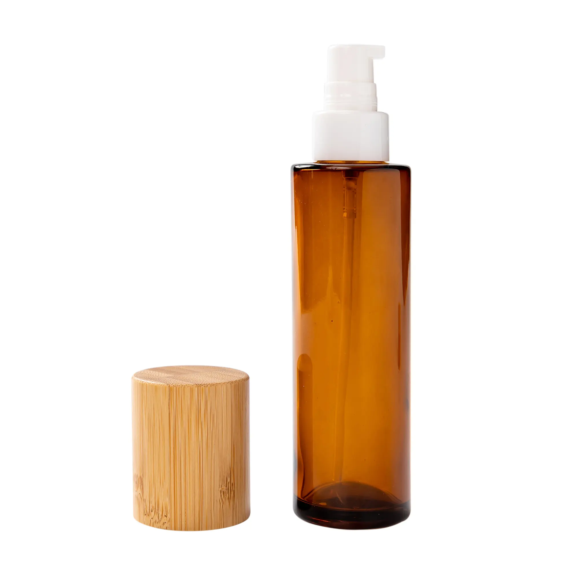 Tubos cosméticos de vidrio impresos personalizados con bomba Envases cosméticos de viaje Botellas de vidrio de calidad superior para cosméticos