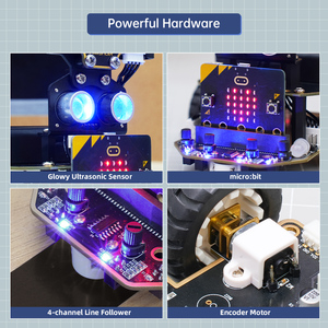 Programmier bares Nexbit-Mikrobit-Roboter auto mit 4-Kanal-Leitungsfolger und leuchtendem Ultraschallsensor-Roboter kit für Bildung - Product Image 2