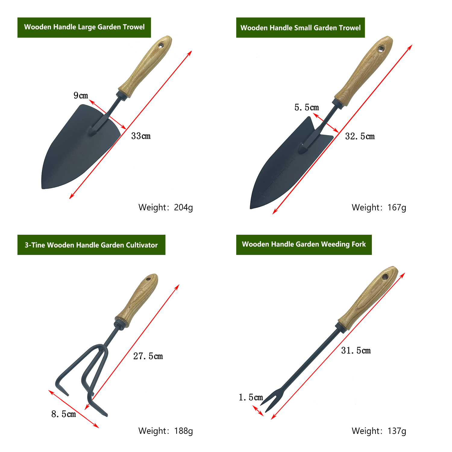 Ensemble d'outils de jardin