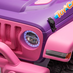 ピンクカラー子供オフロード<span class=keywords><strong>2</strong></span>人乗り車キッズリモートRc 12V 4WDビッグバッテリー式おもちゃ電気自動車