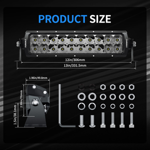 Aurora แท่งไฟ LED แบบแถวคู่10 "100W สปอตไลท์ฟลัดไลท์สำหรับรถบรรทุกออฟโรด4x4 ATV SUV UTV - Product Image 4