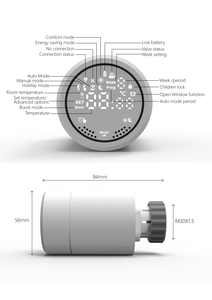 Hy367 phòng tĩnh nhiệt van dưới sàn sưởi ấm nước ZigBee tuya Wifi điều khiển cuộc sống thông minh nhiệt - Product Image 6