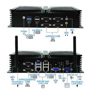 Neuester lüfter loser industrieller Mini-PC Core i5/ i7 4278U 4578U 6 * RS232 COM Dual LAN Eingebetteter Computer Win10/Linux Industrial Mini PC - Product Image 2
