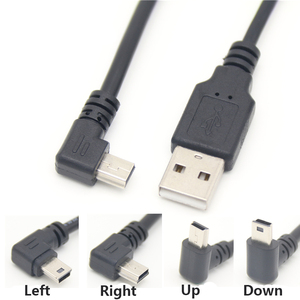 0.3m 0.5m 1m 90度上下左直角mini-5P USB2.0 L USB 2.0公到迷你5针公电缆 - Product Image 2